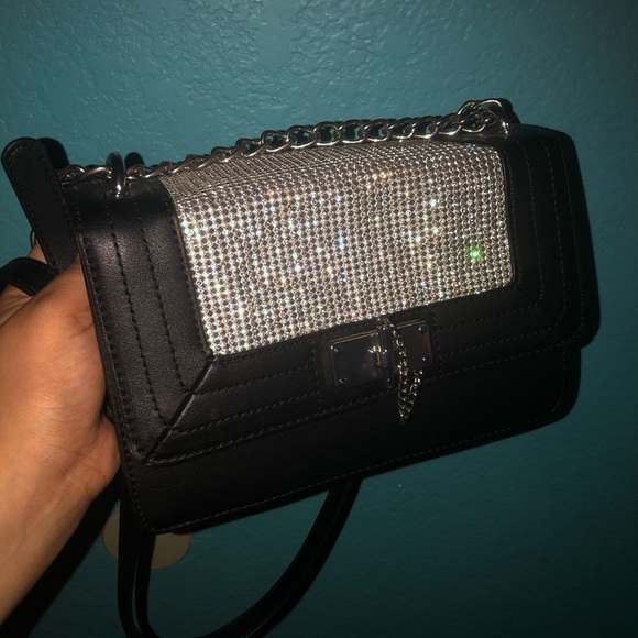 Aldo Bags Aldo Black Rhinestone Crossbody Purse Poshmark